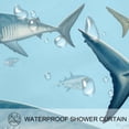 thumbnail image 3 of Shark Waterproof Printed Bathroom Curtain Set with Hooks for Bathroom Decoration, 3 of 5