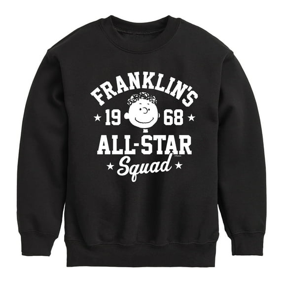 Peanuts - Franklins All Star Squad - Toddler & Youth Crewneck Fleece Sweatshirt