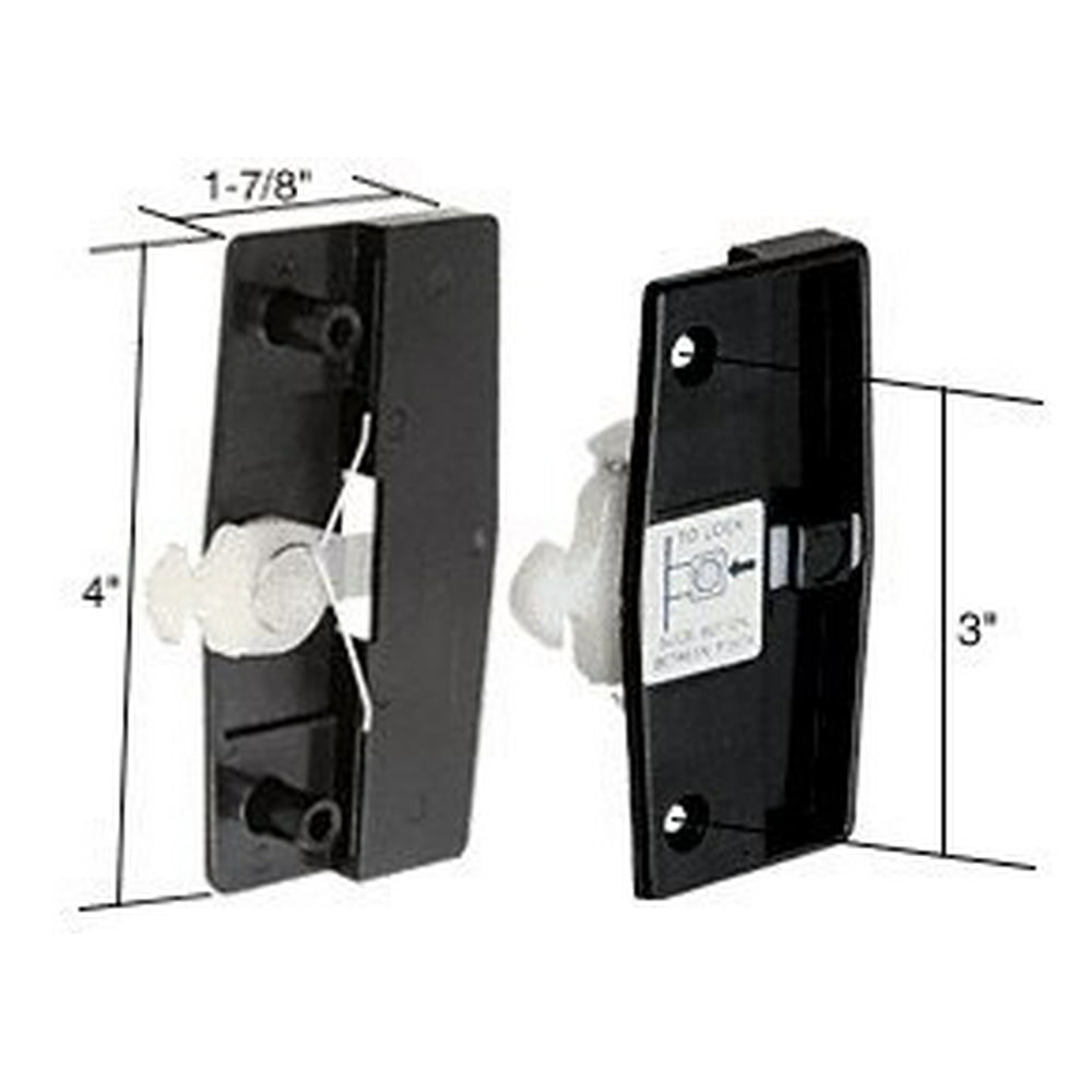CRL Sliding Screen Door Latch and Pull; 3" Screw Holes for 1/2" Thick