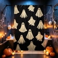 thumbnail image 4 of Waterproof Halloween Ghost Print Shower Curtain, 70.87x35.43 Inch Lightweigt Soap Stain Resistant Black Cloth Bathroom Decor for Apartment Dorm Home Hotel Bathtub Stall Accessories, 4 of 6
