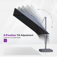 thumbnail image 5 of PURPLE LEAF 10' X 13' Patio Cantilever Umbrella Outdoor Offset Rectangle Umbrella with 360-degree Rotation for Deck Pool Garden,Dark Grey, 5 of 15