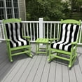 thumbnail image 6 of High Back Patio Chair Cushions Set of 2, Waterproof Fade Resistant Rocking Chair Cushion for Outdoor Patio, Lawn Chair Cushions（Black White-1）, 6 of 6
