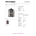 thumbnail image 3 of Millennium Lighting 18" 2-light Metal Outdoor Wall Bracket in Powder Coat Bronze, 3 of 3