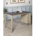 thumbnail image 3 of Home Design Africa Counter Height Table, Taupe/Antique Gray, Rectangular Wood Top, 3 Storage Shelves, Sturdy Legs, Modern Style, Space-Saving, Durable Construction, 3 of 6