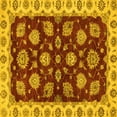 thumbnail image 1 of Ahgly Company Indoor Square Oriental Yellow Traditional Area Rugs, 7' Square, 1 of 4