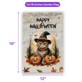 thumbnail image 5 of Happy Halloween Scottish Fold Witches Hat Pumpkin Carving Garden Flag 12x18in Double Sided Cat Lover Kitten Owner Gifts Outdoor Decor - 02019, 5 of 5