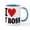 White/Blue Inside, variant on - Ilove_Myboss Ceramic Mug - 11 oz Ceramic Mug - Novelty Coffee Tea Cup