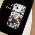 thumbnail image 3 of Funda transparente de Anime o-one p-pieces para IPhone 16, 15, 14, 13, 12, 11 Pro Max, 14, 15, 7, 8 Plus, X, XR, XS Max, SE2020, Airbag, cubierta a prueba de golpes, 3 of 5