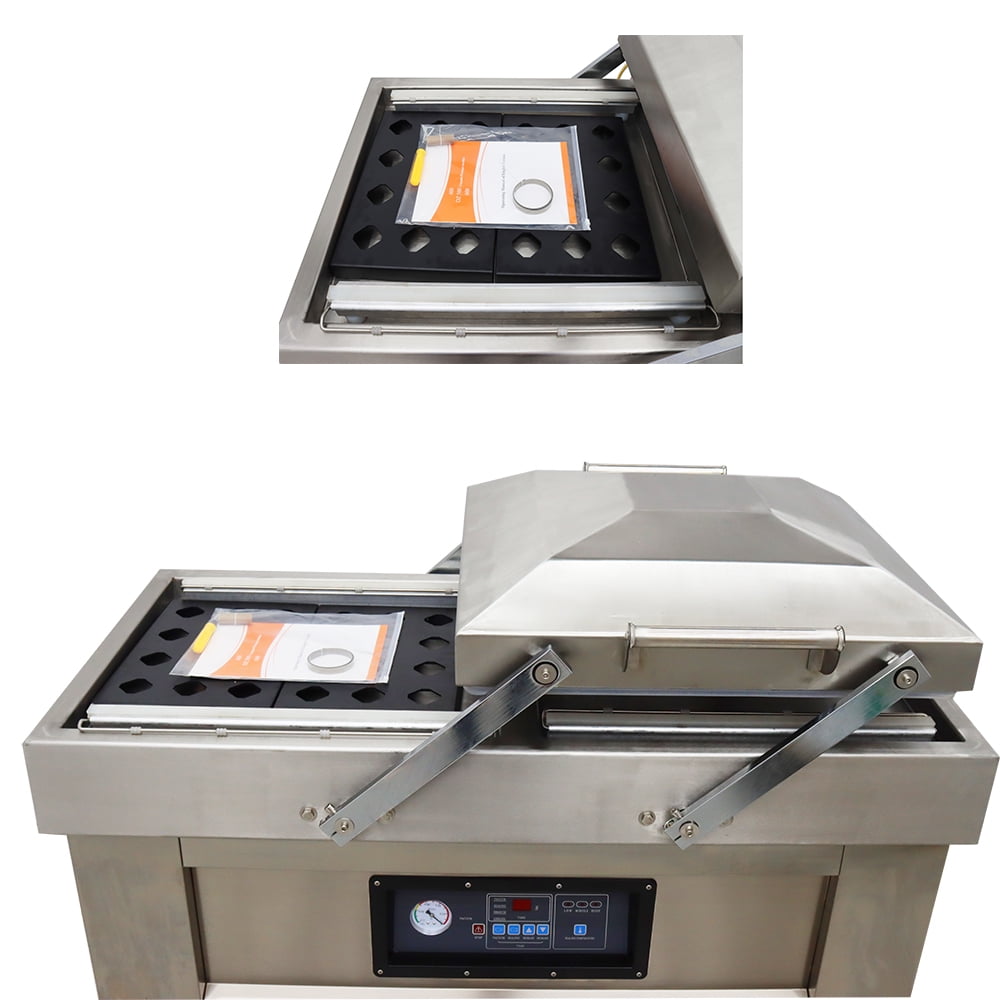 TECHTONGDA Two Chamber Vacuum Packaging Machine Stainless Steel Food Vacuum Sealer DZ-500/2SB 110V