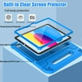 thumbnail image 4 of BMOUO Kids Case for iPad (A16) 11th Generation 11" 2025/iPad10th Generation 10.9 Inch 2022 - with Screen Protector, Shockproof Covertible Handle Stand iPad 11th/10th Generation Case for Kids, Blue, 4 of 8