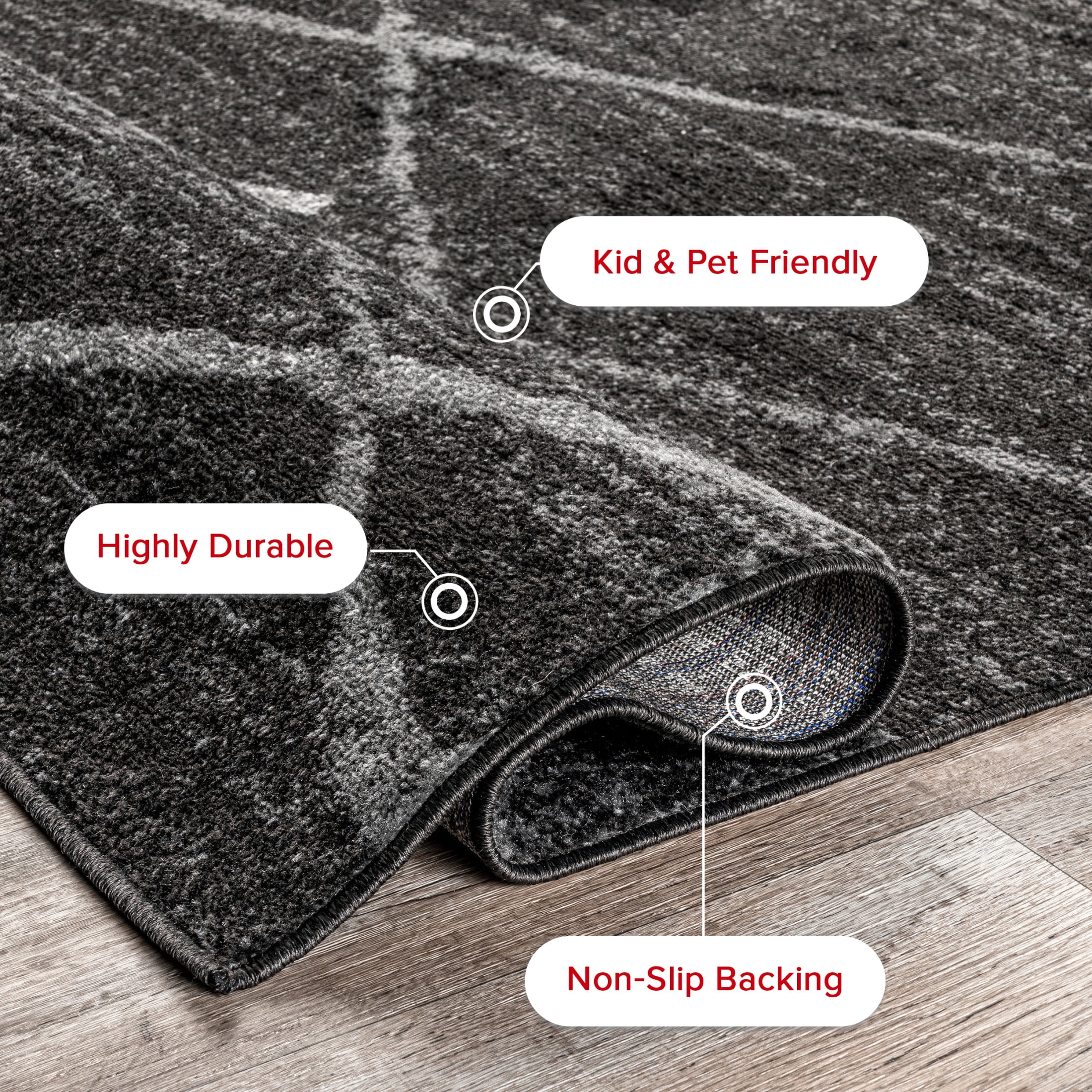 nuLOOM Thigpen Contemporary Area Rug, 10' x 14', Thigpen Charcoal