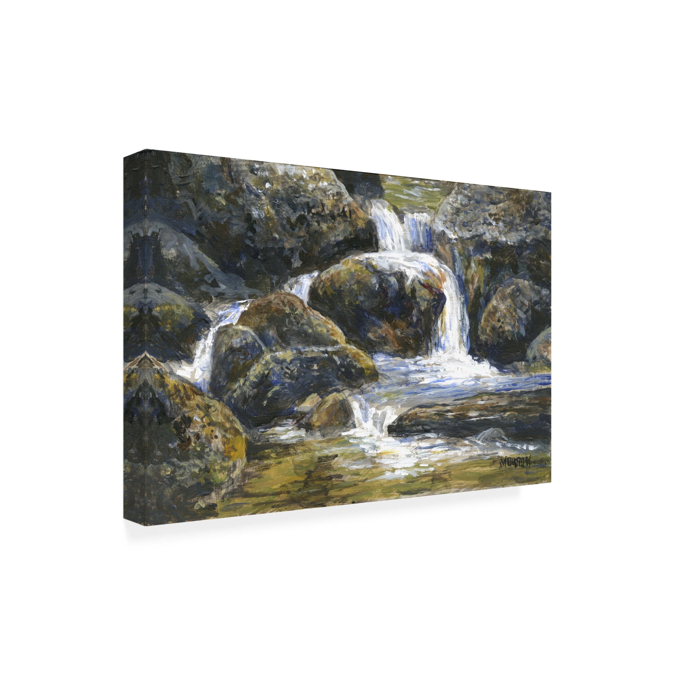 Canvas Wall Art - John Morrow 'Water Study' Wall Art for Living Room, Bedroom, or Office Décor by Trademark Fine Art - 32 x 22 Inches
