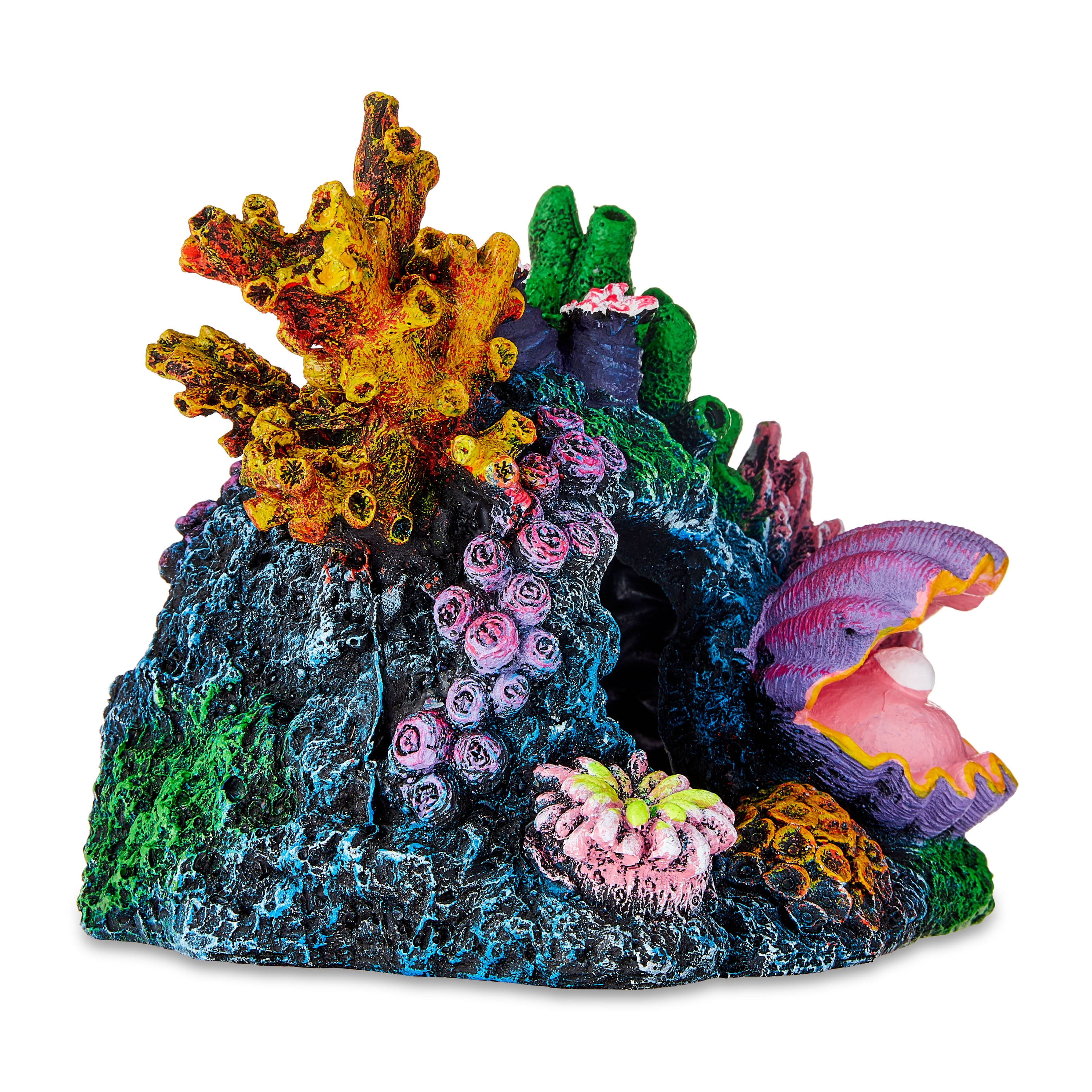 Vibrant Life Swim Thru Reef Polyresin Aquarium Decor, Multicolor, 7.75" x 5.75" x 5.5"