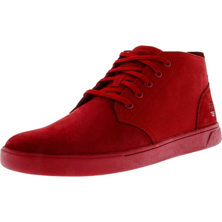 Timberland Men's Groveton Leather And Textile Chukka Red Mono Ankle ...