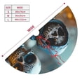 thumbnail image 3 of Rateoe Cute Skeletons Figurines Print Christmas Tree Skirt 48" for Xmas Holiday New Year Party Circle Tree Mat Ornaments Decoration, 3 of 7