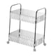 thumbnail image 3 of Carro organizador de almacenamiento rodante con ruedas, carro de cocina de 2 niveles con ruedas, soporte para sala de estar, carro utilitario móvil sin cesta, 3 of 9