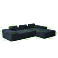thumbnail image 4 of Alexent L-Shaped Modular Modern Sofa, 108” Deep Seat Lounge Sofa for Living Room Bedroom, Blue - Right, 4 of 8