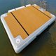 thumbnail image 1 of Inflatable Bed on Water, Inflatable Floating Row for Fishing Fishing Platform at Sea, Inflatable Floating Platform on Water with EVA Non-Slip Mat,3 * 3m/9.8 * 9.8ft, 1 of 5