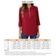 thumbnail image 5 of Blusa De Moda Para Mujer, Tops De Manga Tres Cuartos Con Cuello Redondo Para El Trabajo Para Mujer Para El Club ANGGREK Otros, 5 of 5