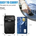 thumbnail image 3 of J-555 Pocket Radio AM FM USB-C Charging& Battery Operated, Excellent Reception& Clear Speaker and Headphone Jack, Back Clip, Flashlight, Transistor Radios, Portable Radios AM FM, Mini Radio, 3 of 4
