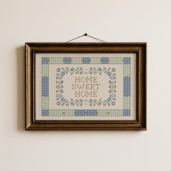 Home Sweet Home Needlework Wall Art Print