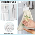 thumbnail image 6 of ZIATUBLE Frog Lotus Leaves Hand Towels for Kitchen Flowers Hanging Hand Dry Towels 2 Pieces Set with Snap Button Hand Towels for Bathroom with Loop Easy to Install Dish Towel Hand Towels, 6 of 7