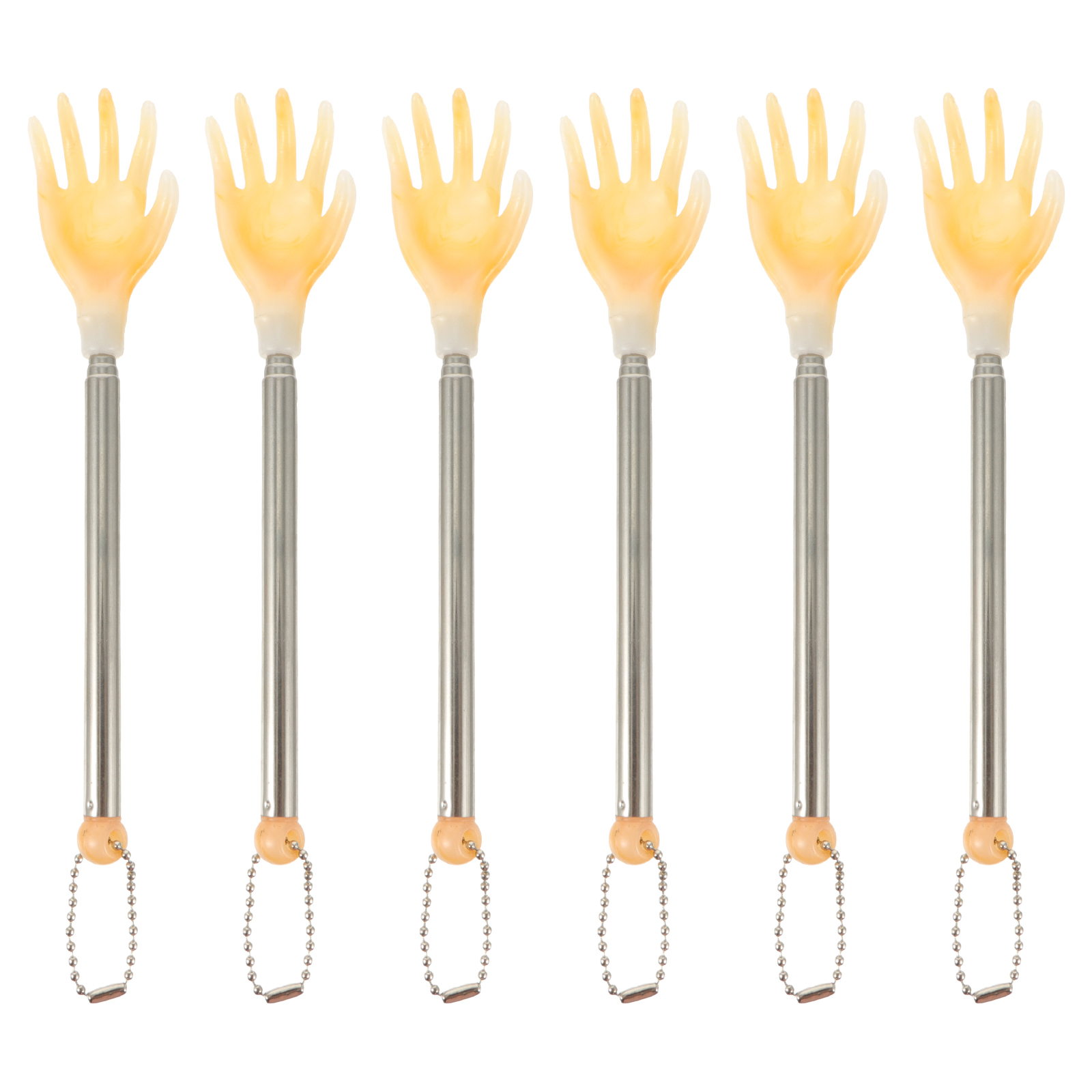 NUOLUX 6pcs Extendable Back Scraper Back Scratcher Telescopic Claw