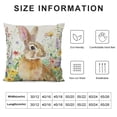 thumbnail image 5 of Creowell  Easter Pillow Covers Watercolor Easter Rabbit Spring Floral Throw Pillow Case Home Decorations Cushion Cover for Couch Sofa Bed Farmhouse Indoor Outdoor Easter Decorative, 5 of 5