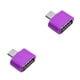 thumbnail image 2 of Sidaley Miniadaptadores OTG para teléfono móvil, lector de tarjetas, Micro USB, ratón Flash, teclado, expansiones Violeta 2piezas, 2 of 5