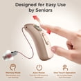 thumbnail image 6 of LINNER Hearing Aids for Seniors, Clarity Behind-the-Ear Rechargeable, Beige, 6 of 8