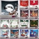 thumbnail image 2 of Tapiz de pared de Navidad Decoración colgante de pared Muñeco de nieve Papá Noel Árbol de Navidad Elemento Impresión digital Tapiz Ropa de cama Tapiz Dormitorio Sala de estar Estilo Sailing Electrónica, 2 of 4