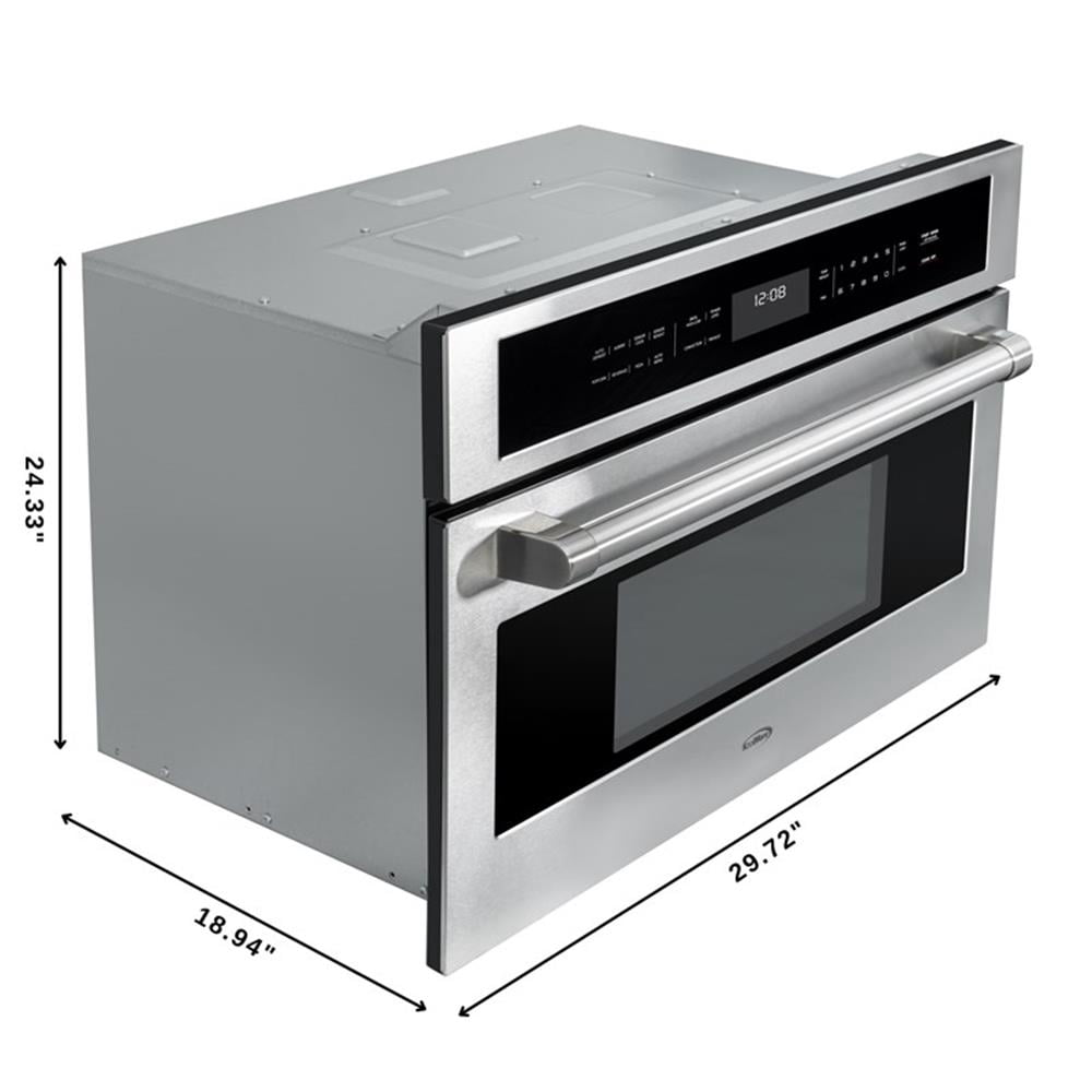 Pemberly Row 30" Built-In Microwave with Convection Oven and Air Fryer
