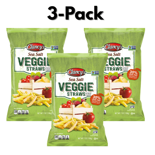 Clancy's Veggie Straws Sea Salt 3-Pack 7 oz