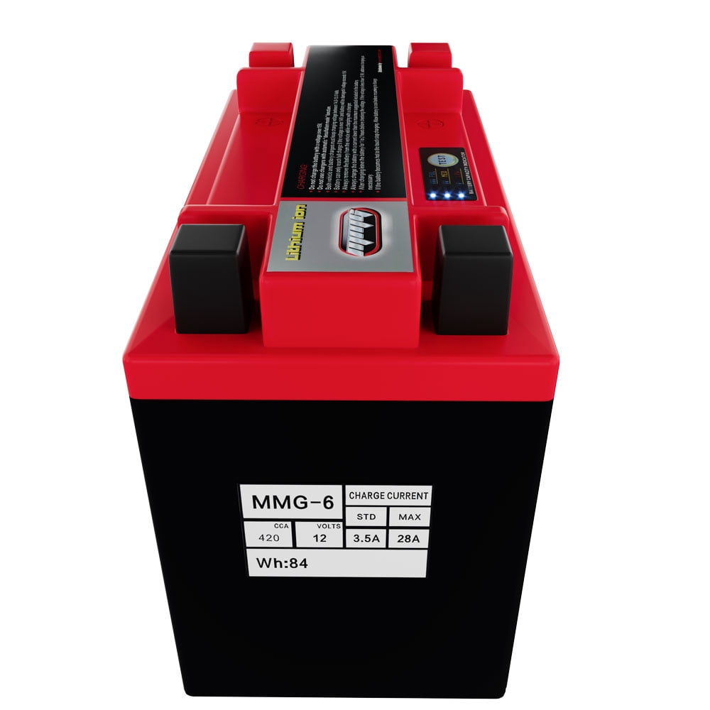 MMG Lithium Ion Battery  12V 360 CCA, Battery Group Size YTX20HL, YTX20H, YTX20L, YTX20 for Motorcycle ATV UTV (MMG6)