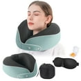 thumbnail image 4 of Nmdmisc Travel Neck Pillow Chin Support Pillow Adjustable Memory Foam Pillow for Home,Airplanes & Car,New Ergonomic Design Soft Best Full Neck Surround Pillow Sleep (Sky Blue), 4 of 6