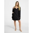 thumbnail image 3 of No Boundaries Sleepwear Satin Robe, Women's XS-XXL, 3 of 6