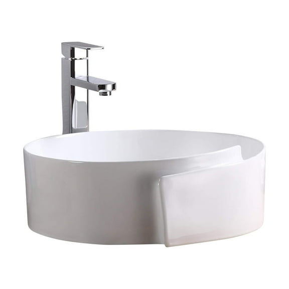 Vitreous China Circular Vessel Bathroom Sink