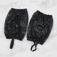 thumbnail image 2 of SRZYMJ Silver Sequin Dance Socks, Sparkle Party Cuffs, Shiny Sock Covers, 2 of 3