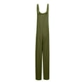 thumbnail image 6 of ShomPort Casual Button Suspender Overalls with Pockets for Women Summer Comfort Cotton Linen Jumpsuits, 6 of 8