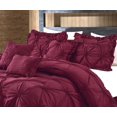 thumbnail image 3 of Casa Platino 7 Piece Ruffeled Comforter Set - Queen/Burgundy, 3 of 4