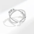 thumbnail image 3 of Women's Fashion Simple Flexible Rotating Simple Double-layer Cross Ring, 3 of 5