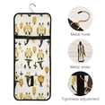 thumbnail image 4 of Portable Travel Toiletry Bag Roll up Makeup Bag Spacious Hanging Hook Makeup Bag for Travel Gym Camping Owls Pattern, 4 of 9