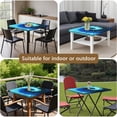 thumbnail image 5 of Colorful Tie Dye Pattern Square Fitted Tablecloth with Elastic Edge,Square Table Cover,Washable Elastic Table Cover for Home Kitchen Party Decor 36"x36", 5 of 6