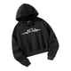 thumbnail image 1 of Sudadera con capucha recortada para mujer Ropa deportiva Tops con estilo pulóver Top corto Sudadera con capucha L, 1 of 8