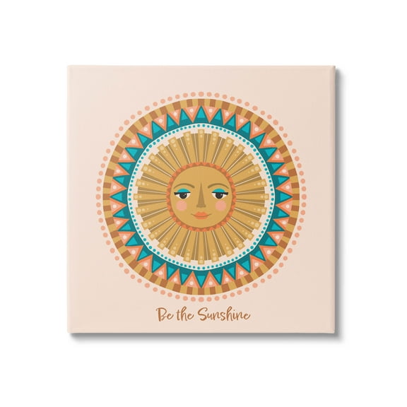 Boho Be The Sunshine Pattern Landscape Graphic Art Gallery Wrapped Canvas Print Wall Art