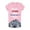 Pink, variant on Womens Christian Faith Graphic T Shirt V Neck Minimalist Typography Loves Jesus And America Too Patriotic 4th of July Short Sleeve Shirt