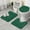 Green Christmas Snowflake, variant on Red Christmas Car Pattern Bathroom Rugs Sets 3 Piece,Toilet Cover Set,Absorbent Non Slip Bathroom Mats Sets with U-Shaped Contour Rug Toilet Rug Set