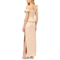 thumbnail image 2 of Aidan Mattox womens  Lame Column Gown With Ruffles, 16, 2 of 3