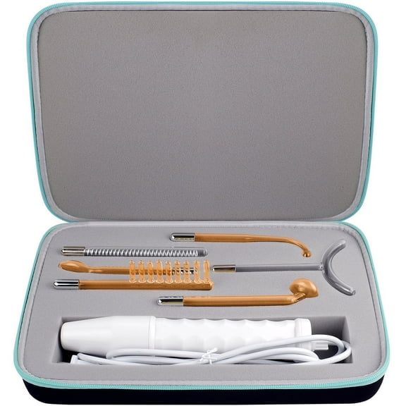 Fleurvie Portable Facial Machine Case for NuDerma for Houzzi/for UUPAS/for DARSONVAL/for TUMAKOU Professional Skin Therapy Wand Kit - (only case)