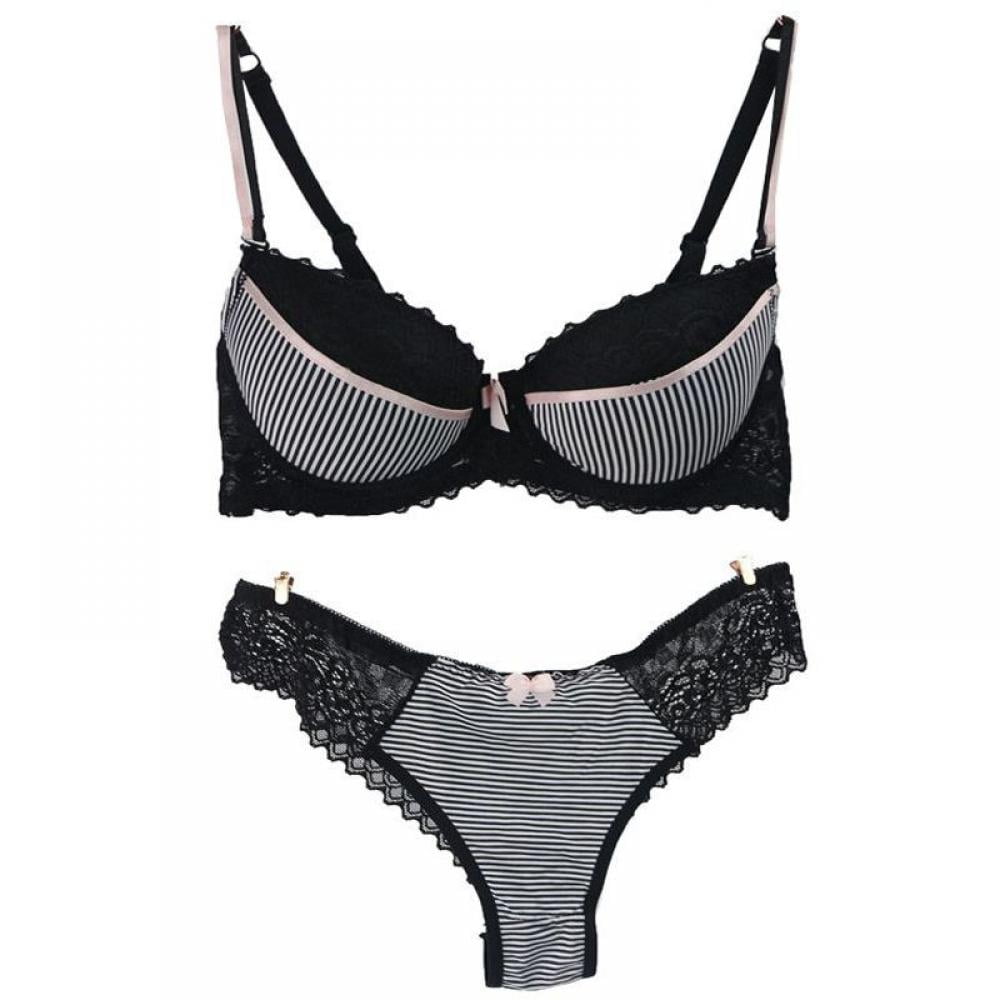 Wuffmeow Sexy Brief Bra Set Luxury Lace Push Up Bra Set Women Set